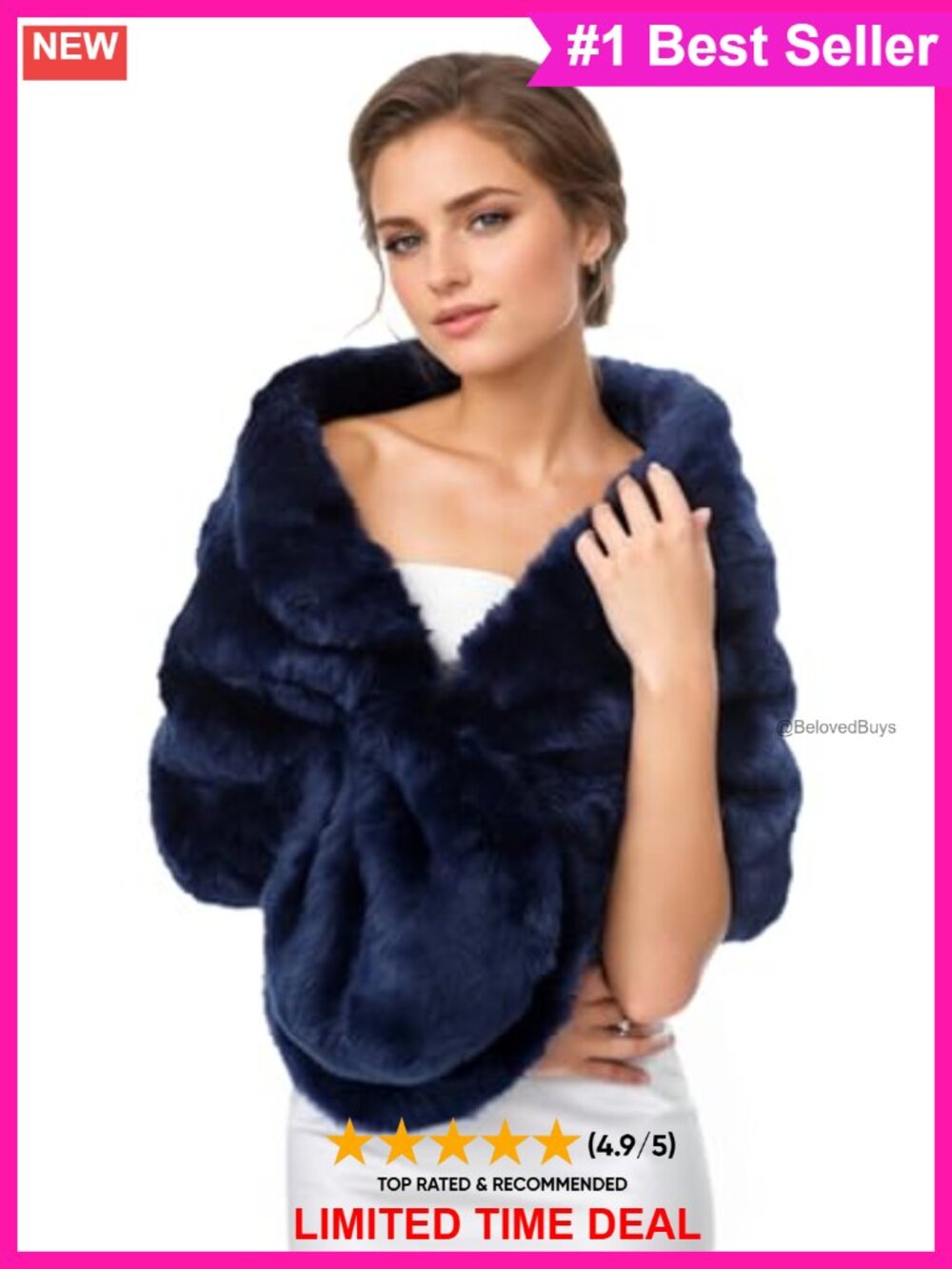 Faux Fur Shawl Wrap One Size Wedding Fur Stole Evening Poncho